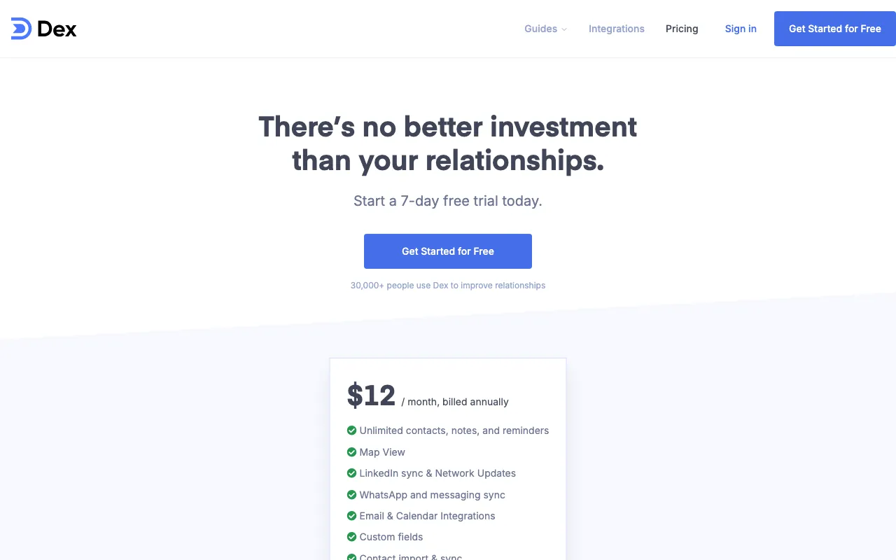 LinkedIn GPT Assistant by Dex — pricing page