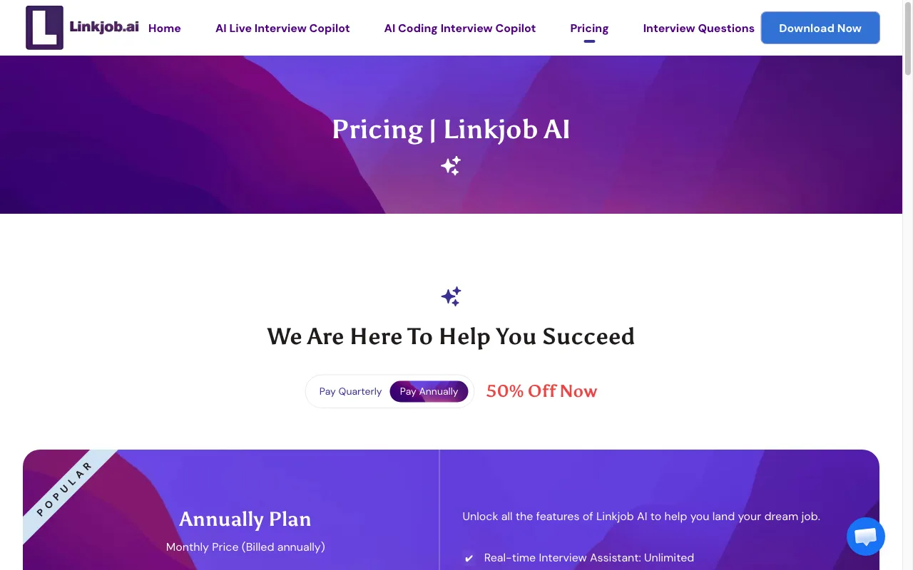 Linkjob.ai — pricing page