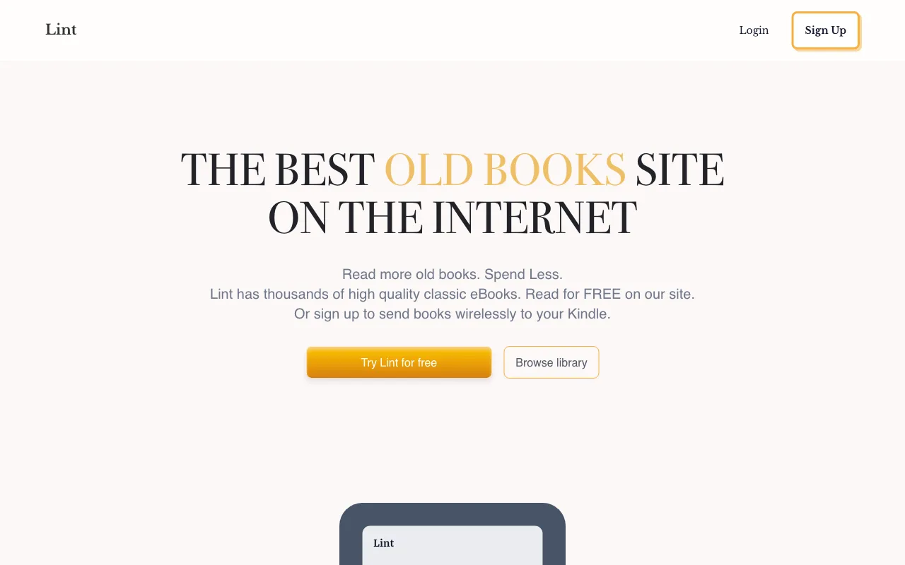 Lint — preview screenshot