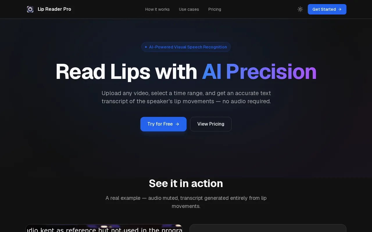 Lip Reader Pro — preview screenshot