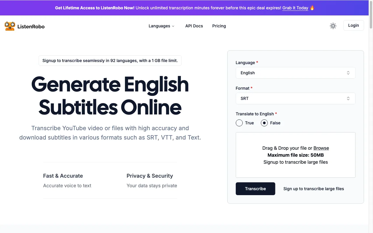 ListenRobo — preview screenshot