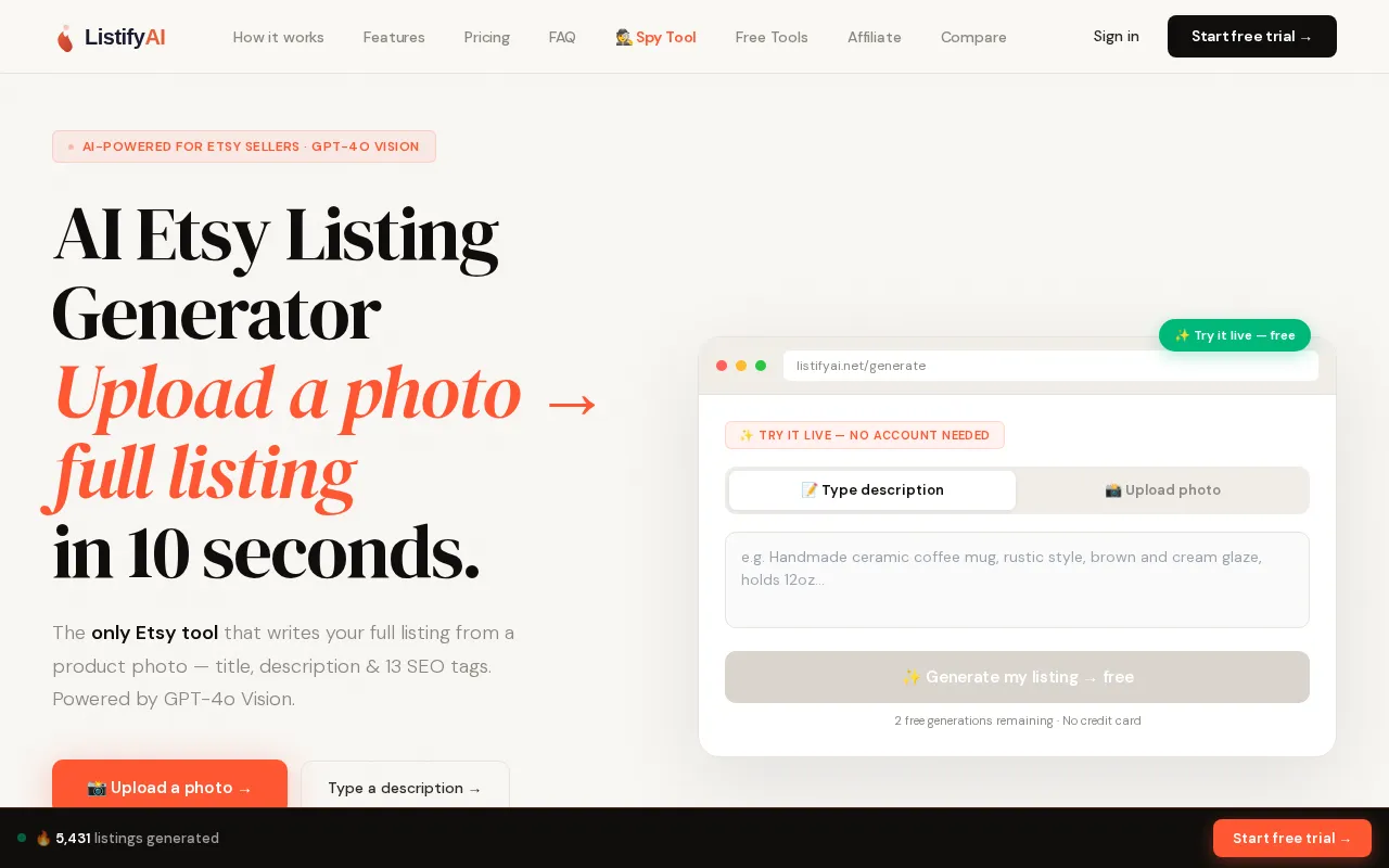 ListifyAI — preview screenshot