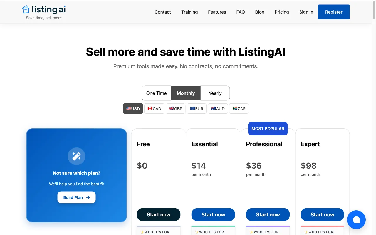 ListingAI — pricing page