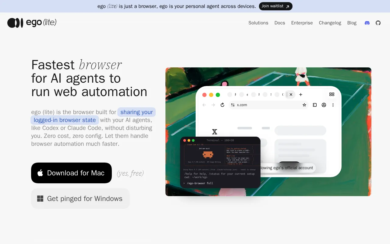 Ego Lite — preview screenshot