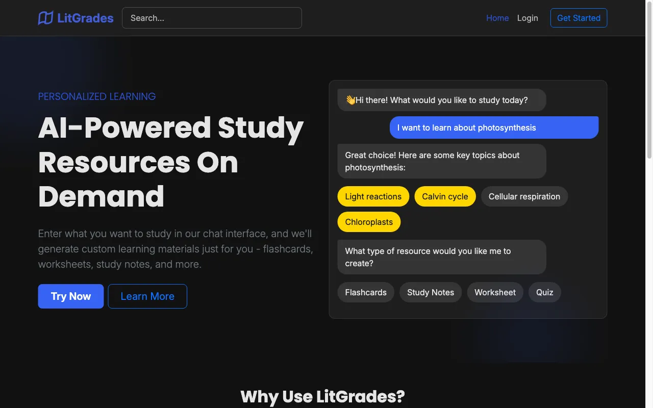 LitGrades — preview screenshot