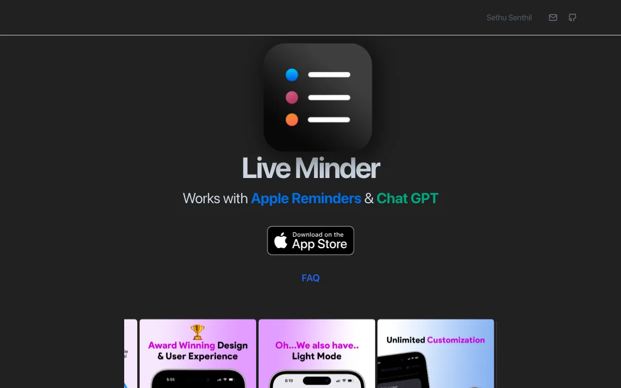 Live Minder — preview screenshot