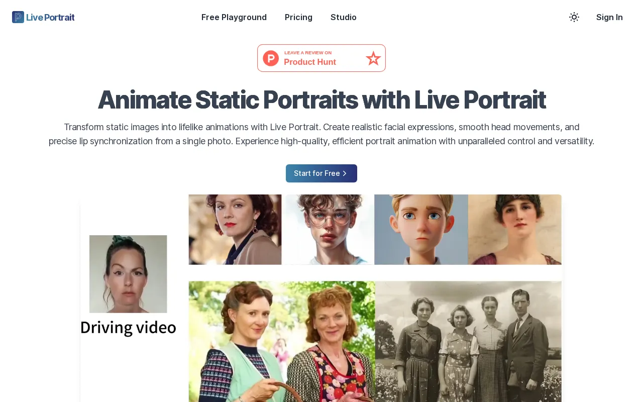 Live Portrait — preview screenshot