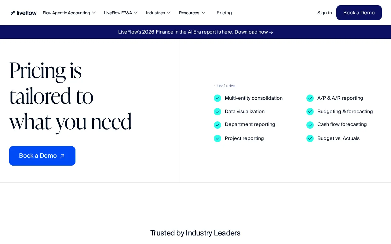 LiveFlow — pricing page