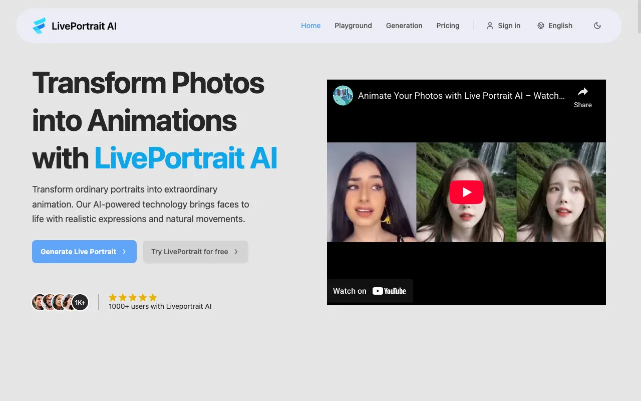 LivePortrait AI — preview screenshot