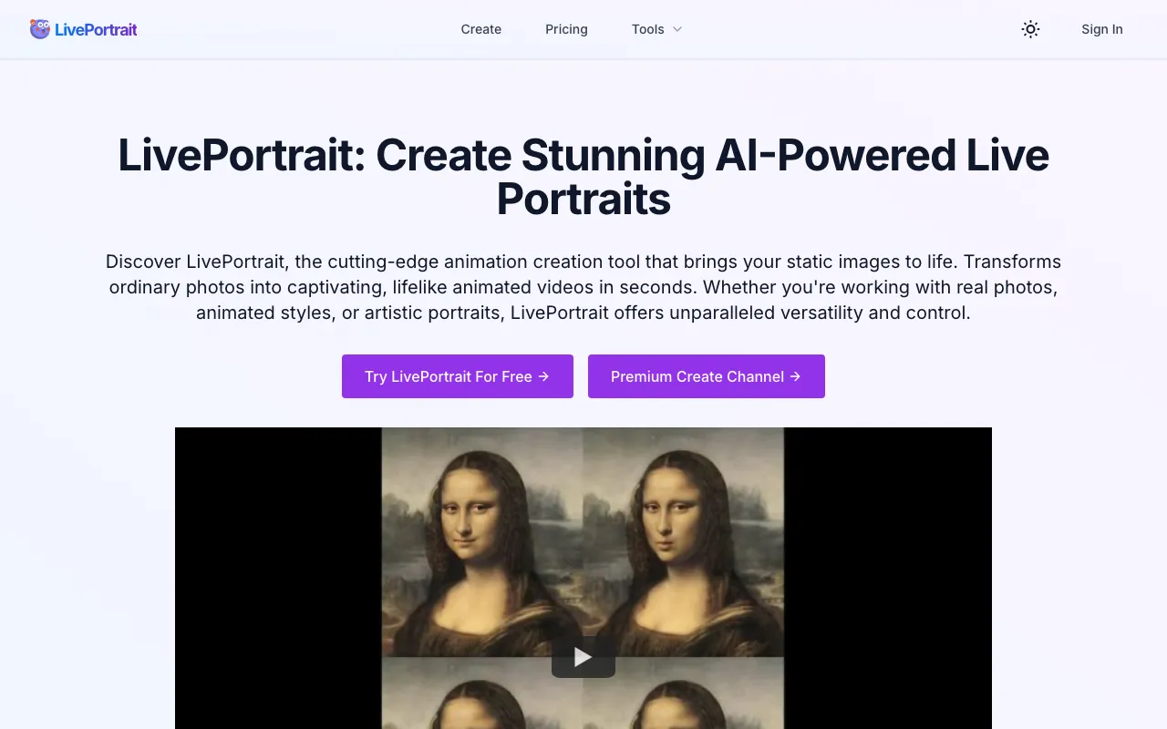 LivePortrait — preview screenshot