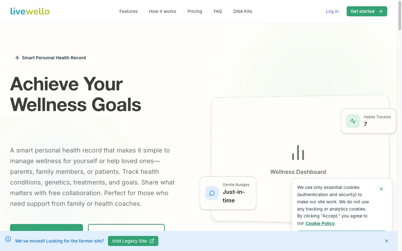 Livewello — pricing page