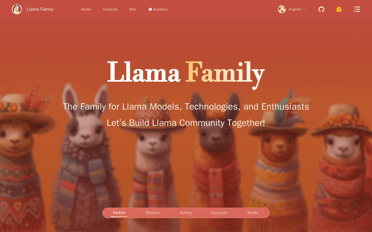 Llama Family — preview screenshot