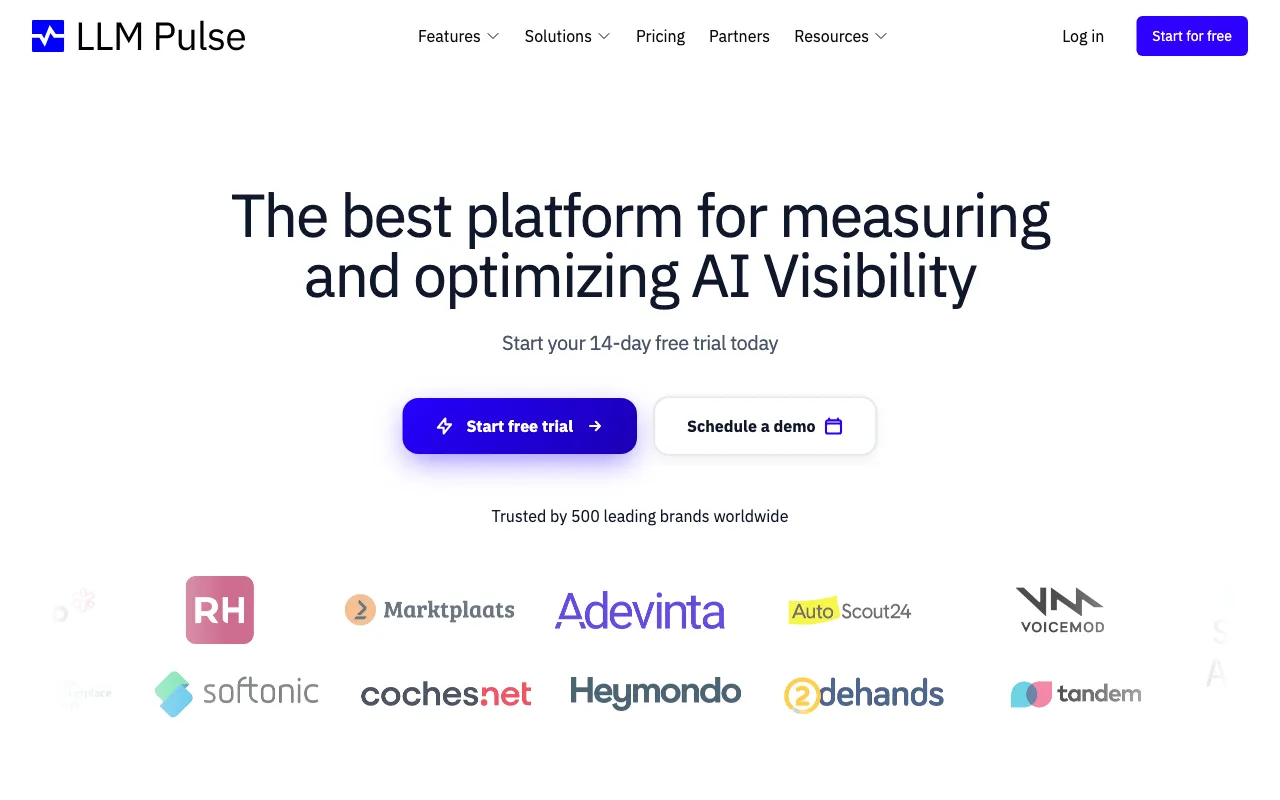 LLM Pulse — pricing page