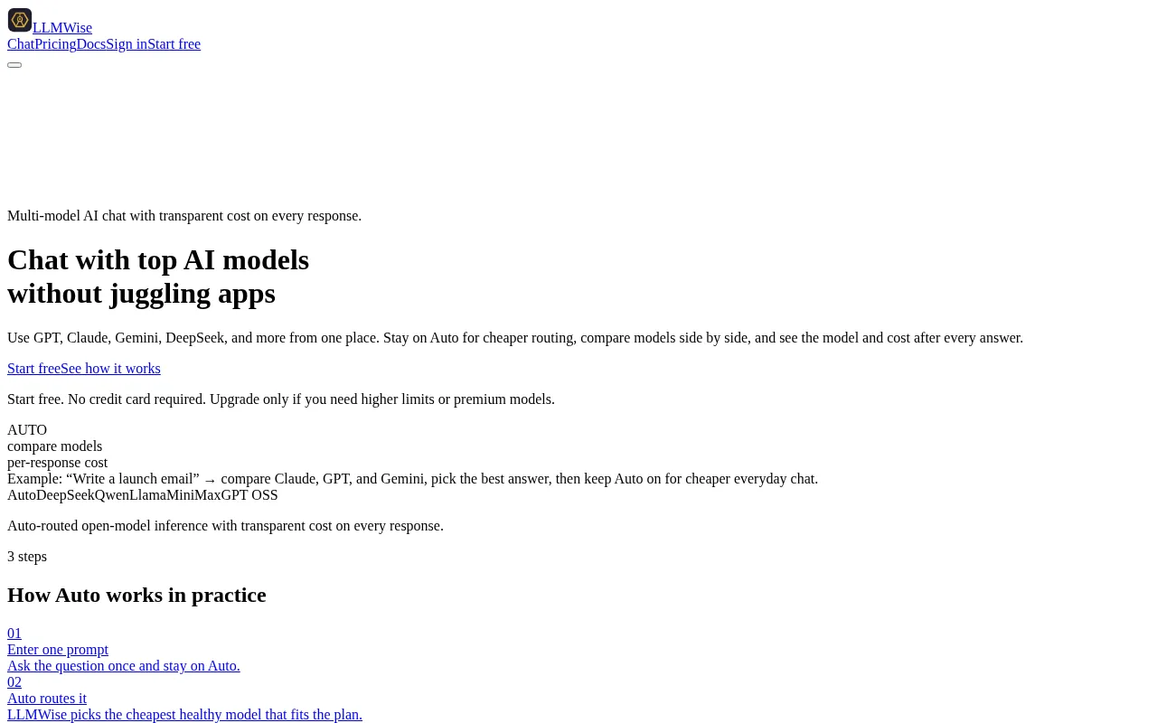 LLMWise — preview screenshot