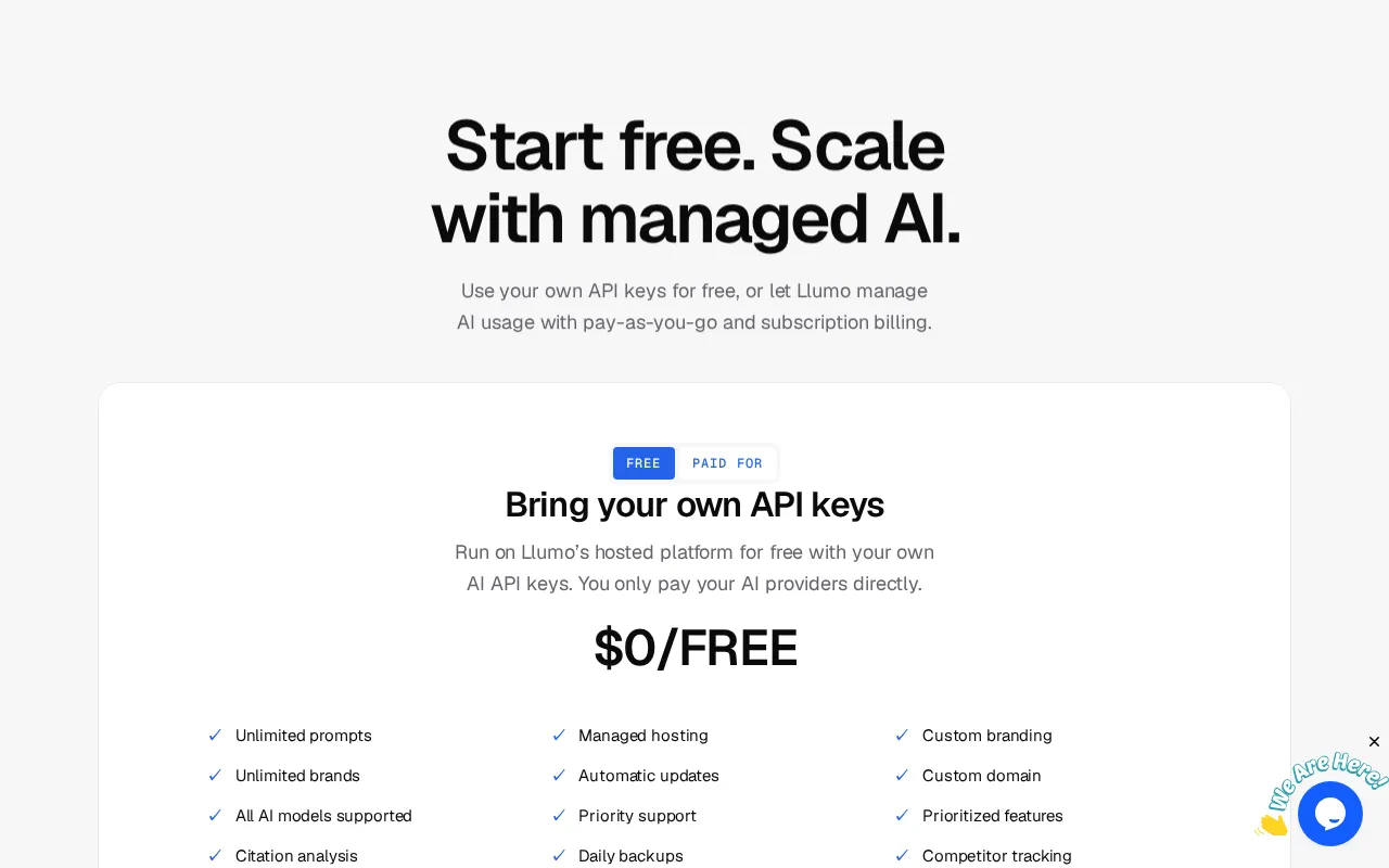 Llumo — pricing page