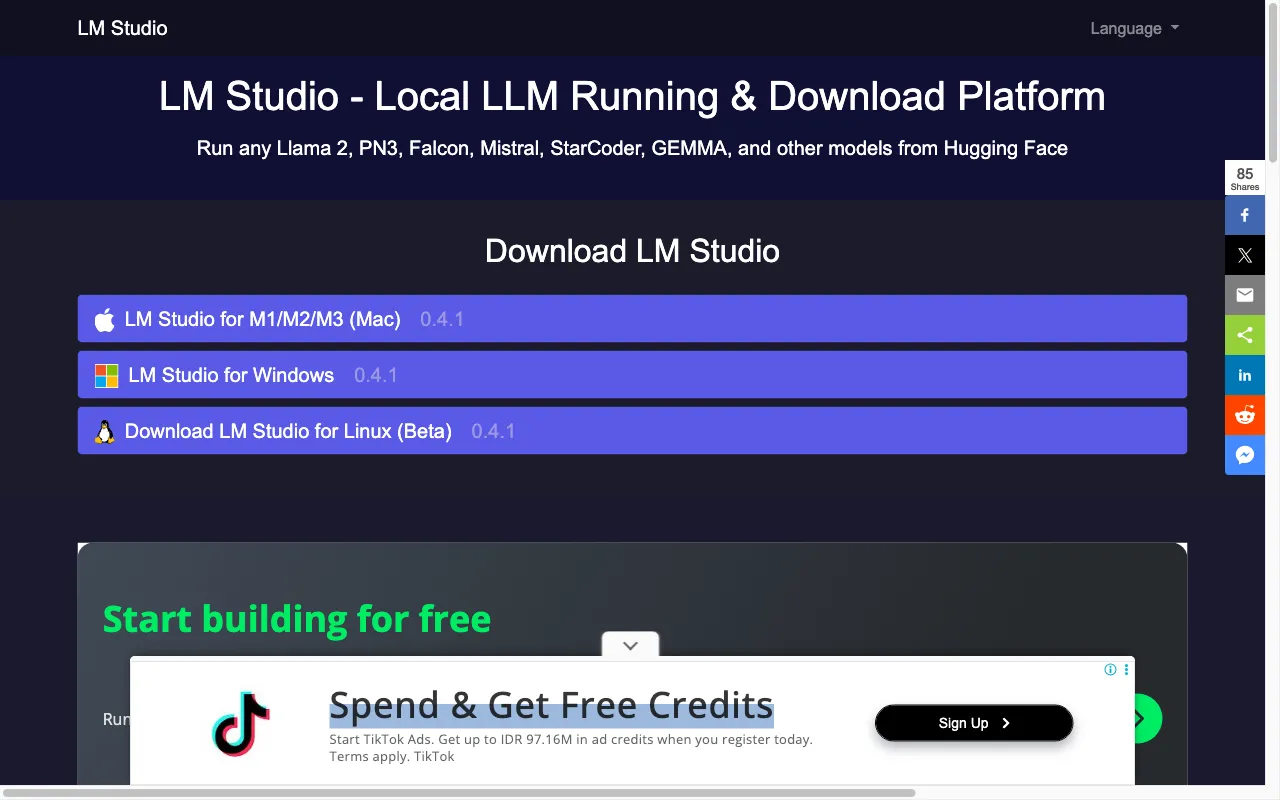 LM Studio — preview screenshot