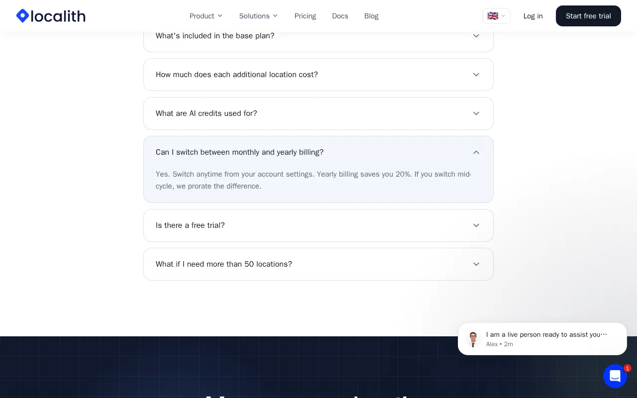 Localith — pricing page