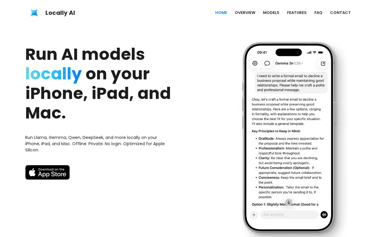 Locally AI — preview screenshot