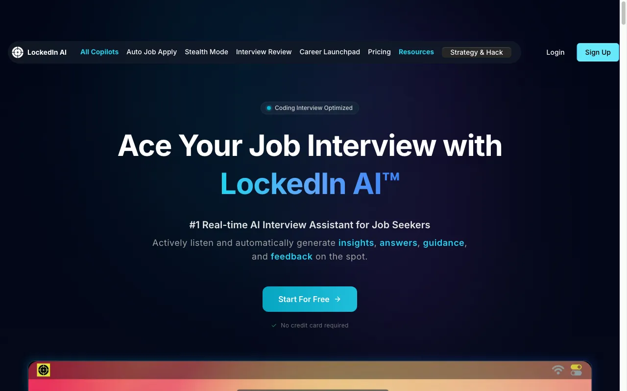LockedIn AI — preview screenshot
