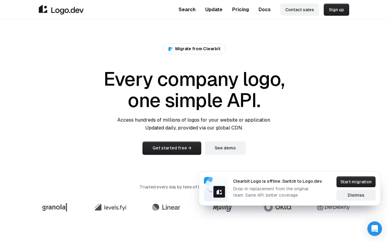 Logo.dev — preview screenshot