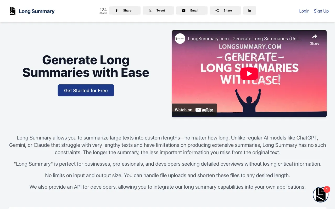 Long Summary — preview screenshot