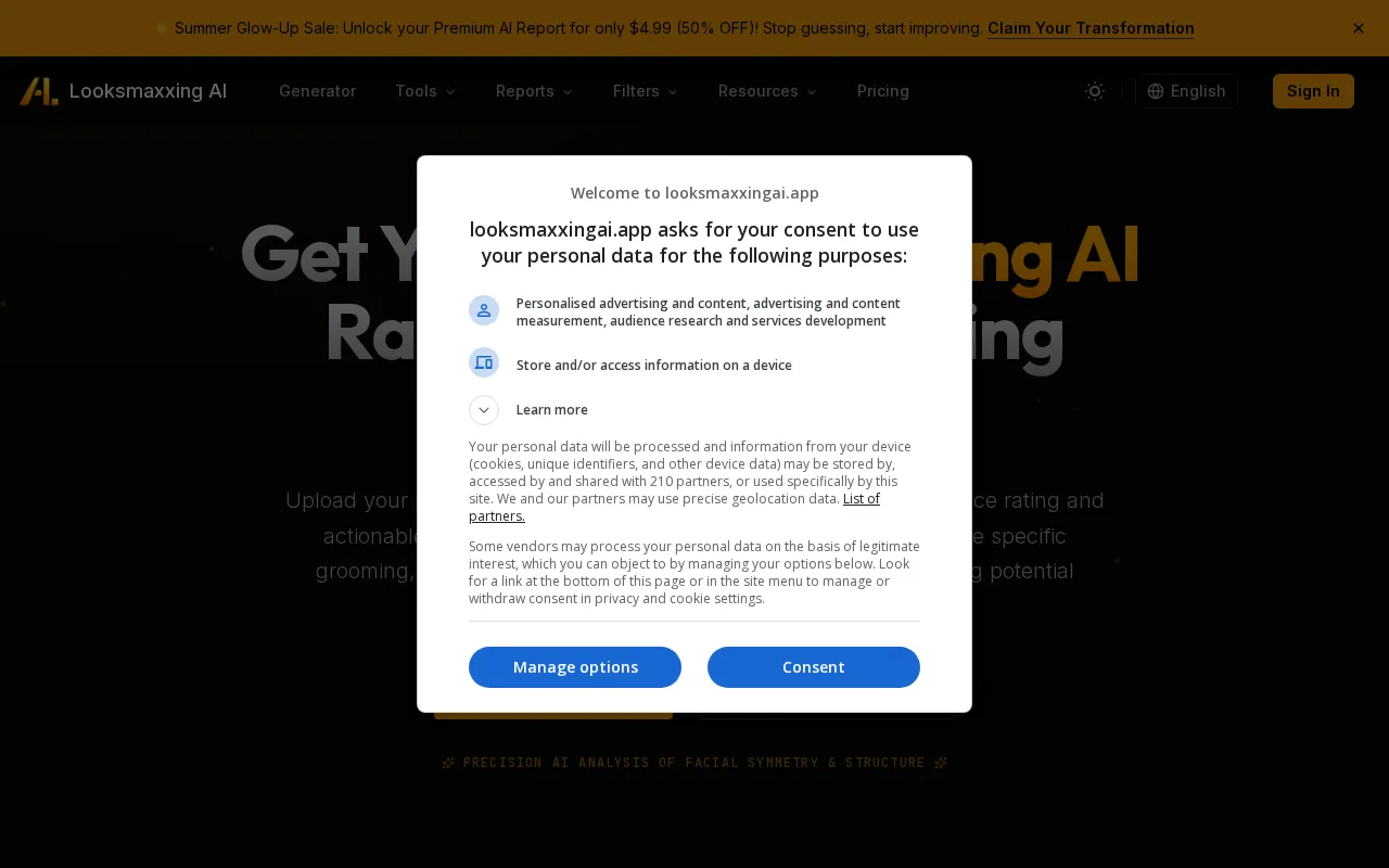 Looksmaxxing AI — preview screenshot