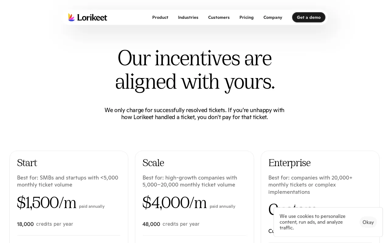 Lorikeetcx — pricing page