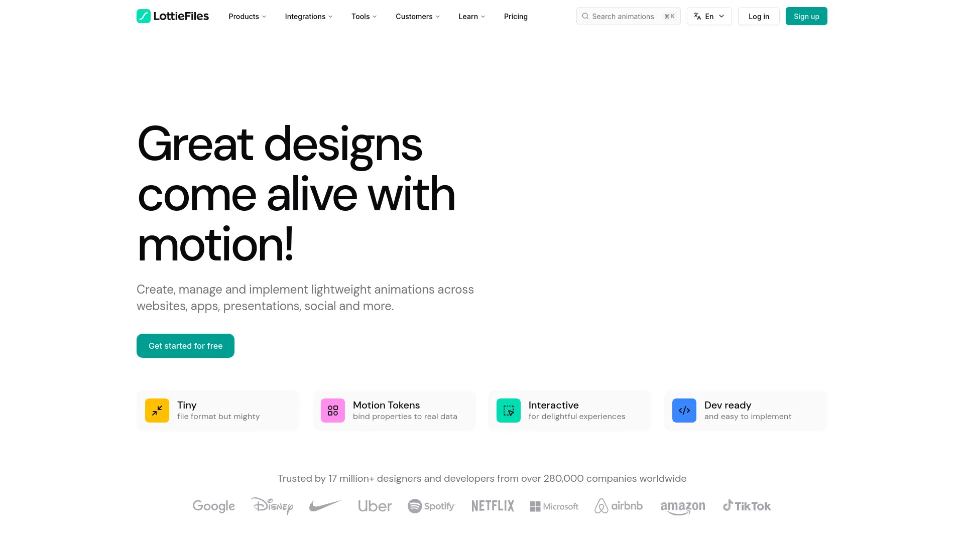 LottieFiles — preview screenshot