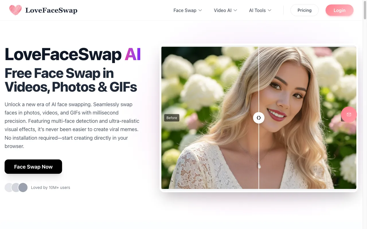 LoveFaceSwap — preview screenshot
