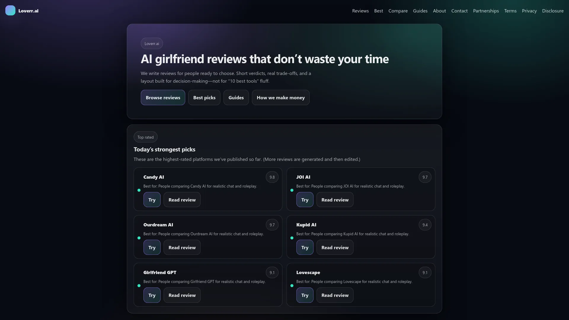 Loverr ai — preview screenshot