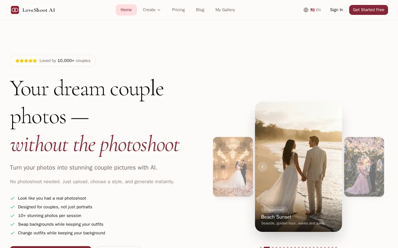 loveshoot.ai — preview screenshot