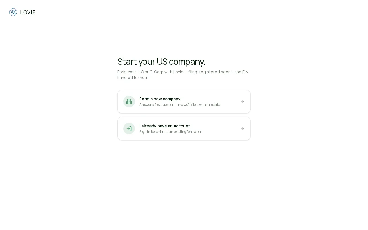 Lovie — pricing page