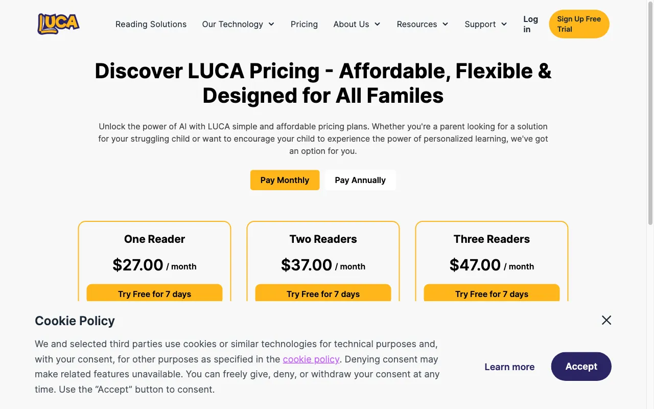Luca — pricing page