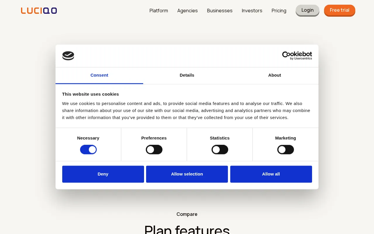 Luciqo — pricing page