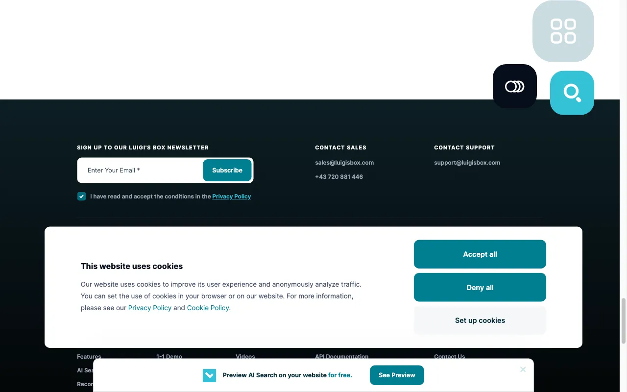 Luigi's Box — pricing page