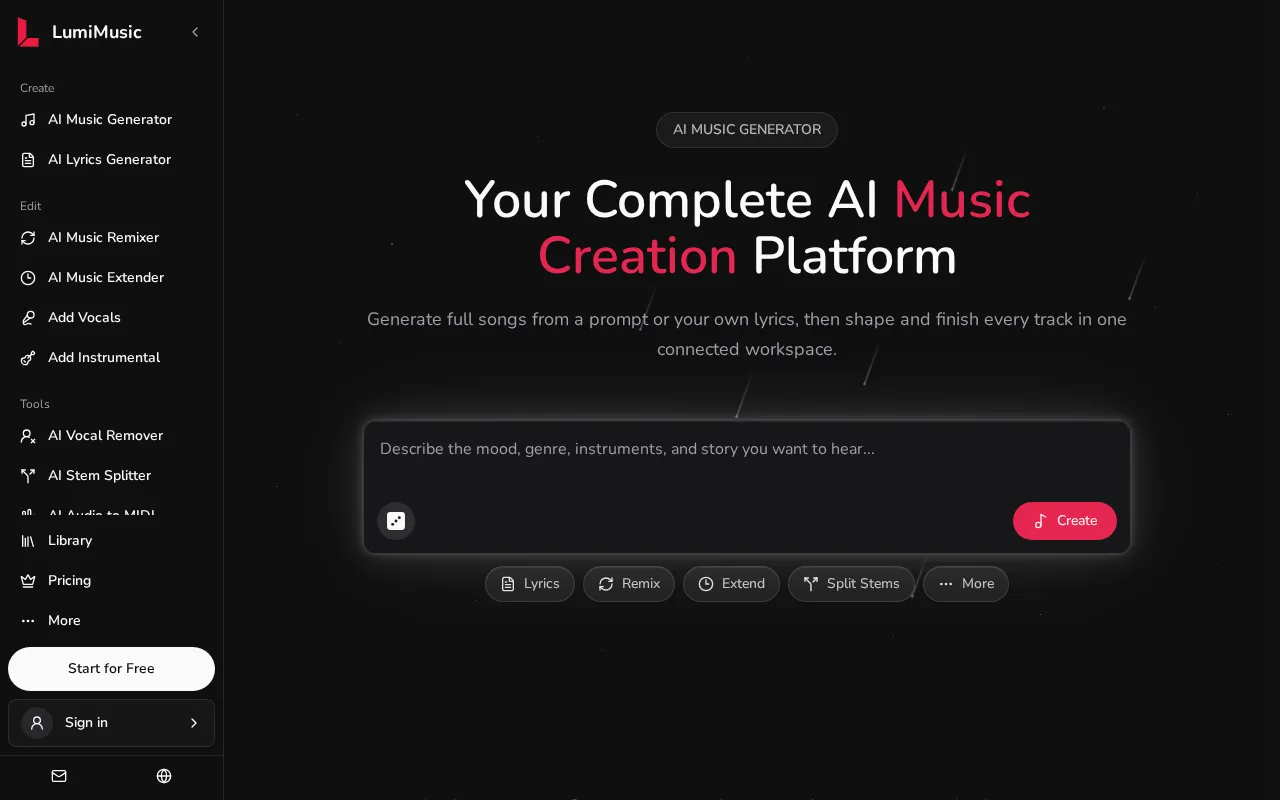 LumiMusic — preview screenshot