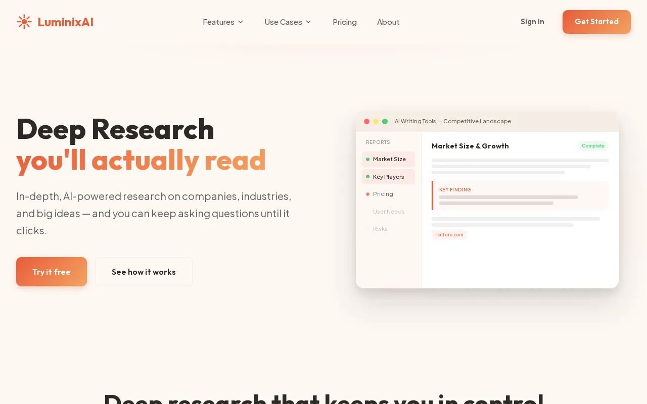 LuminixAI — preview screenshot