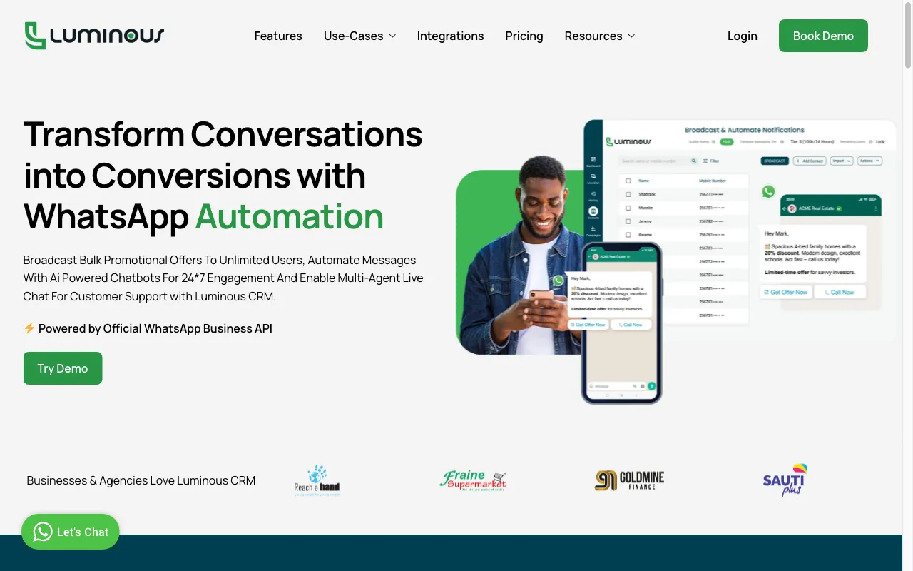 Luminous CRM — preview screenshot