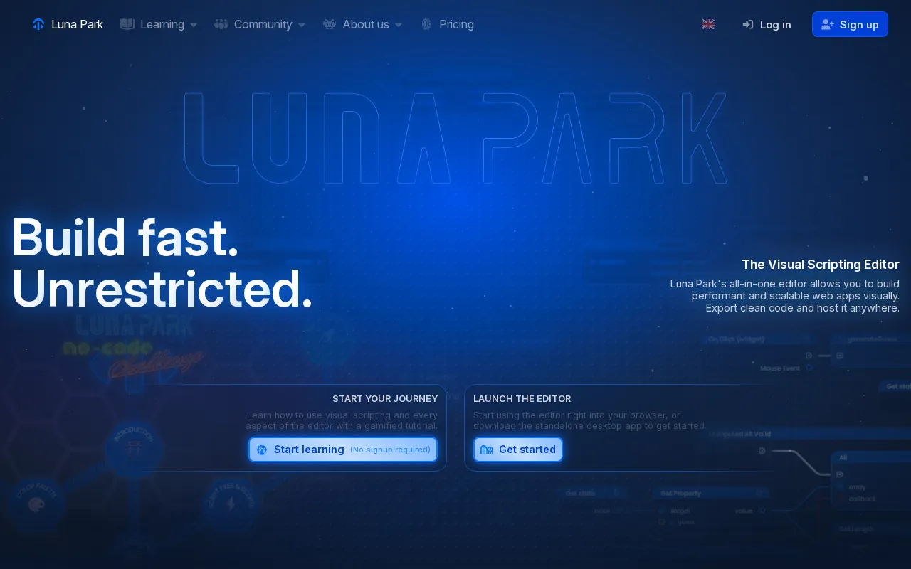 Luna Park no-code Challenge — preview screenshot