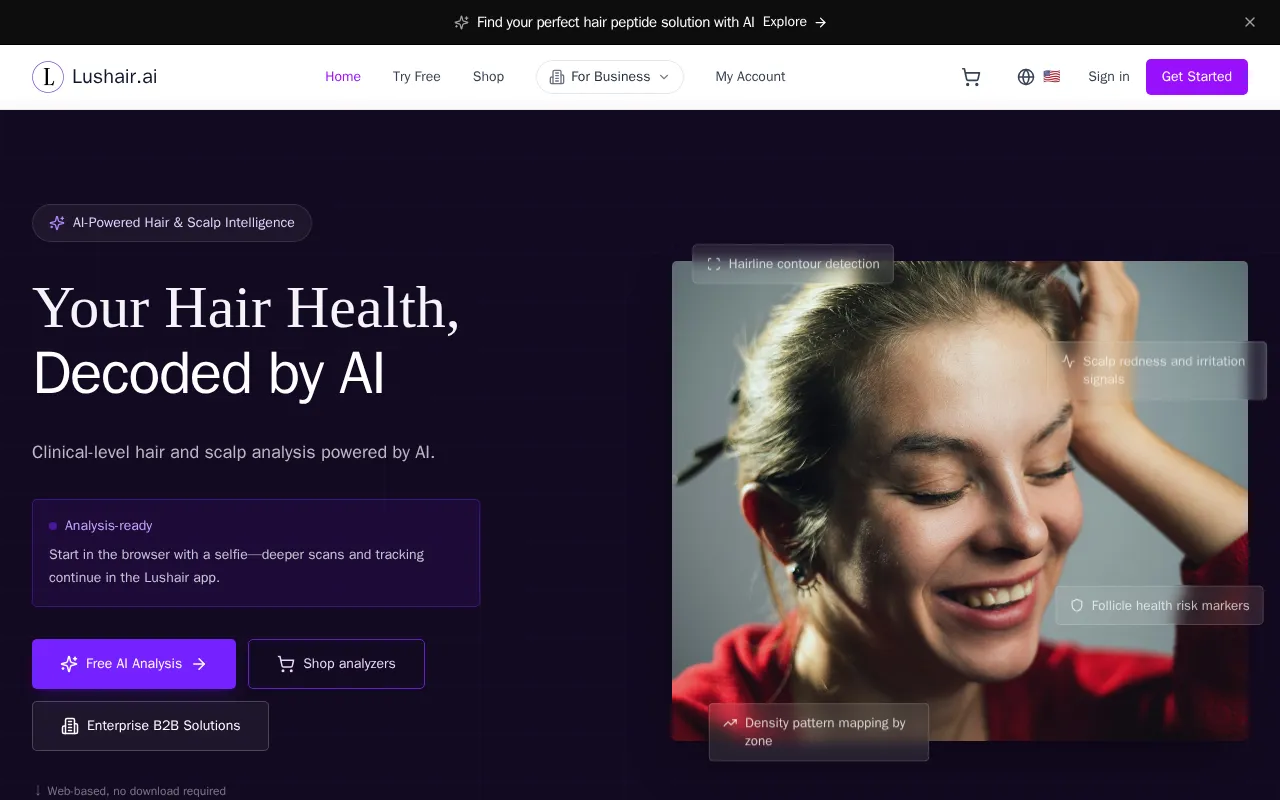 Lushair, Your AI Hair Care Assistant — preview screenshot