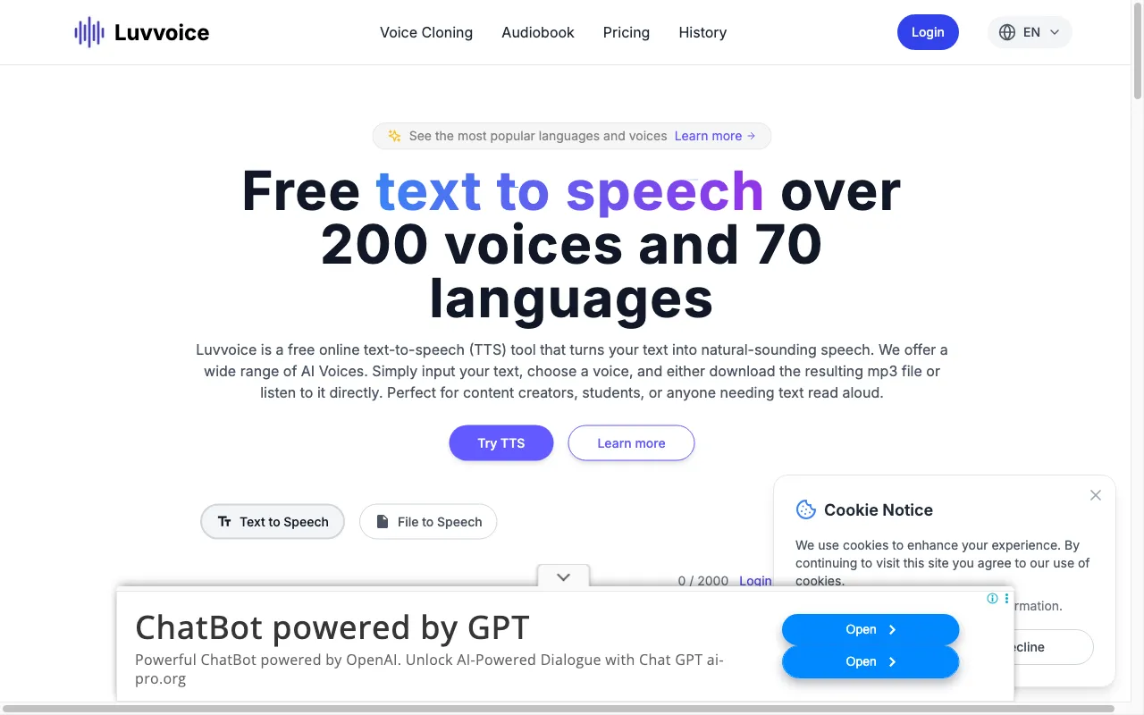 Luvvoice — preview screenshot