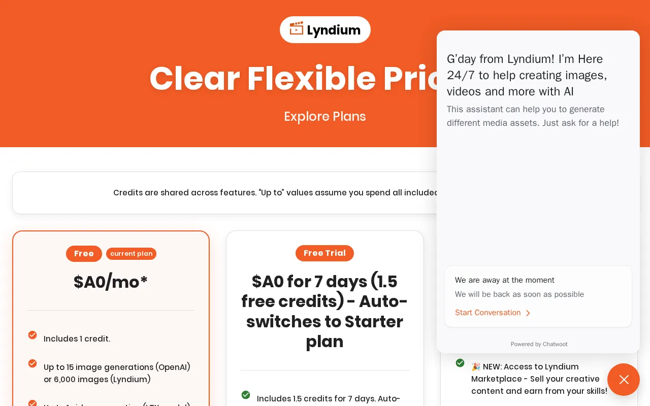Lyndium — pricing page