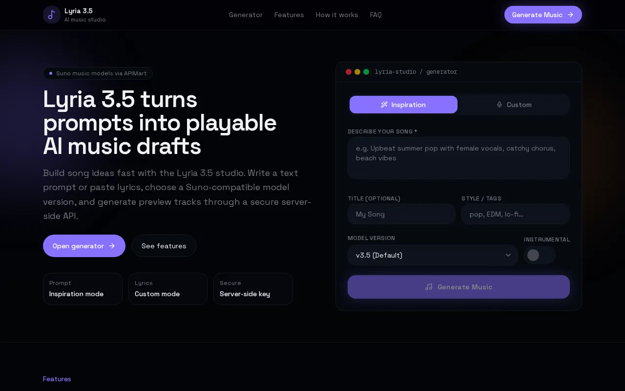 Lyria 3.5 — preview screenshot