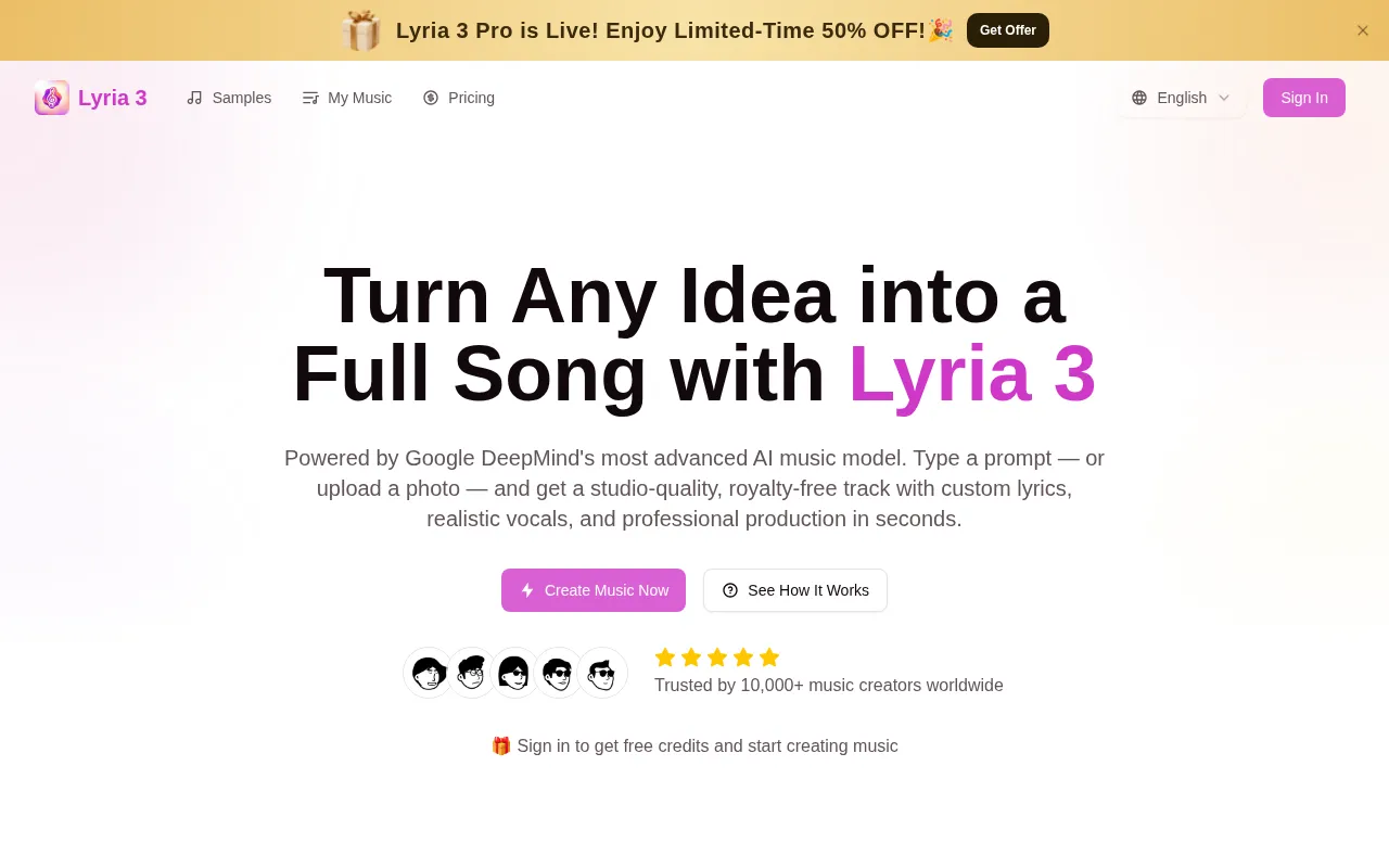 Lyria 3 — preview screenshot