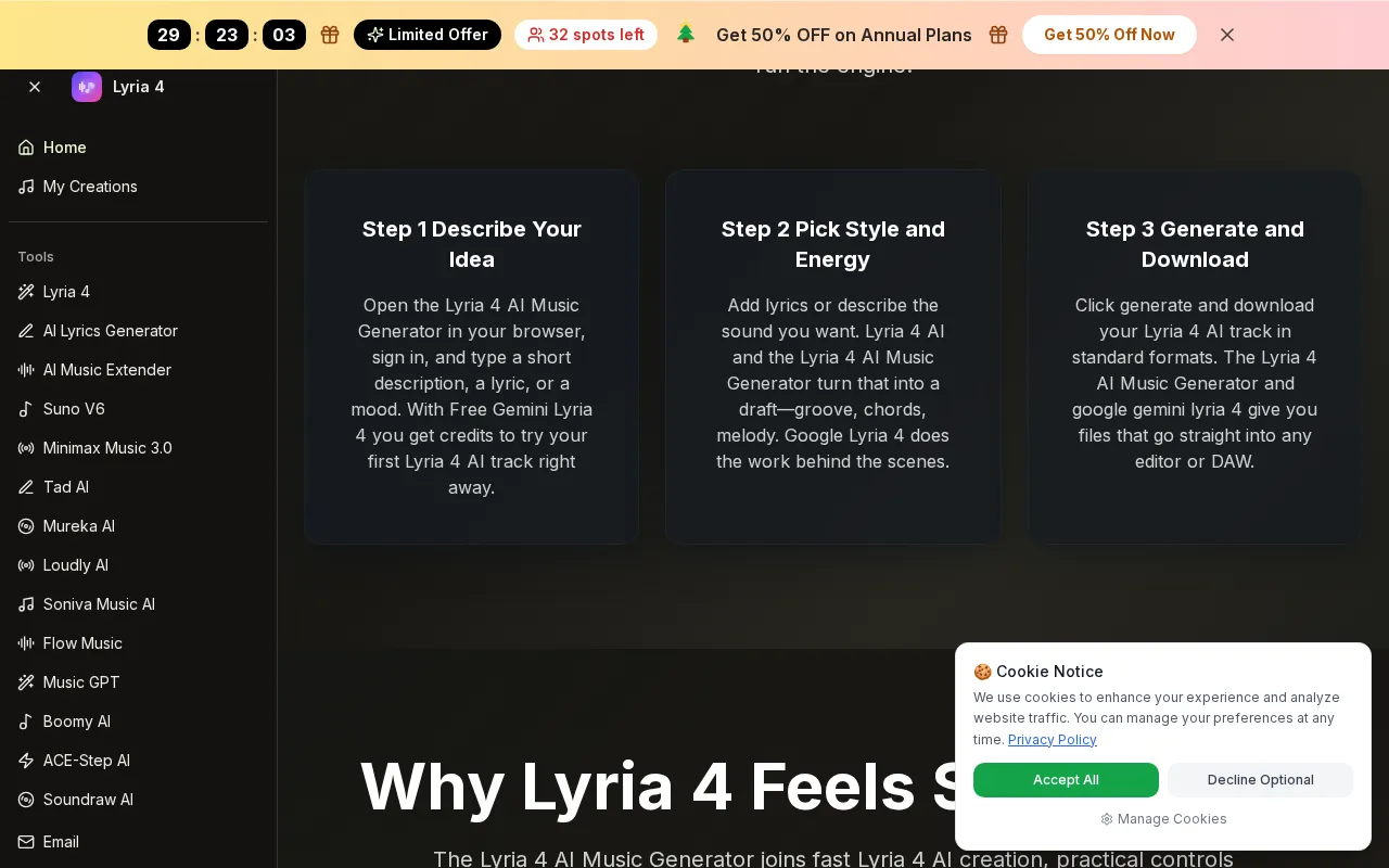 Lyria 4 — preview screenshot