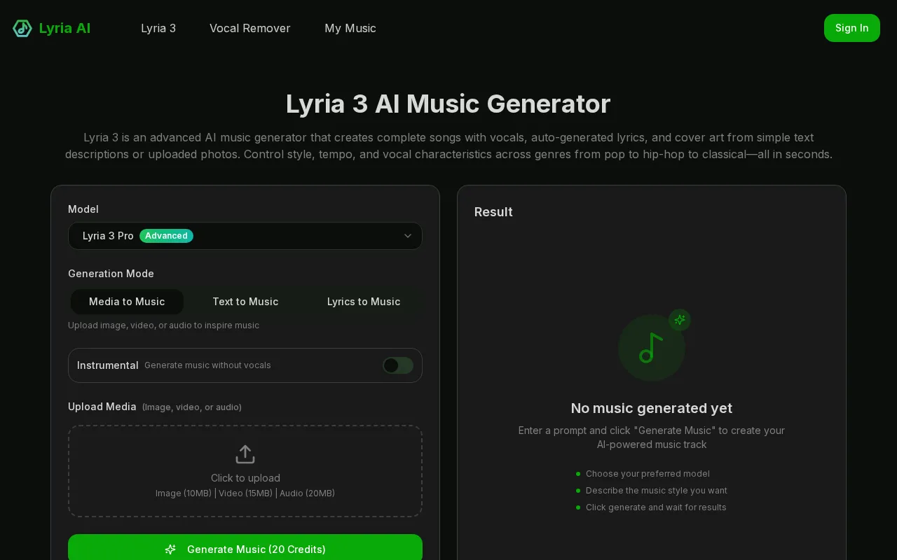 Lyria3.co — preview screenshot