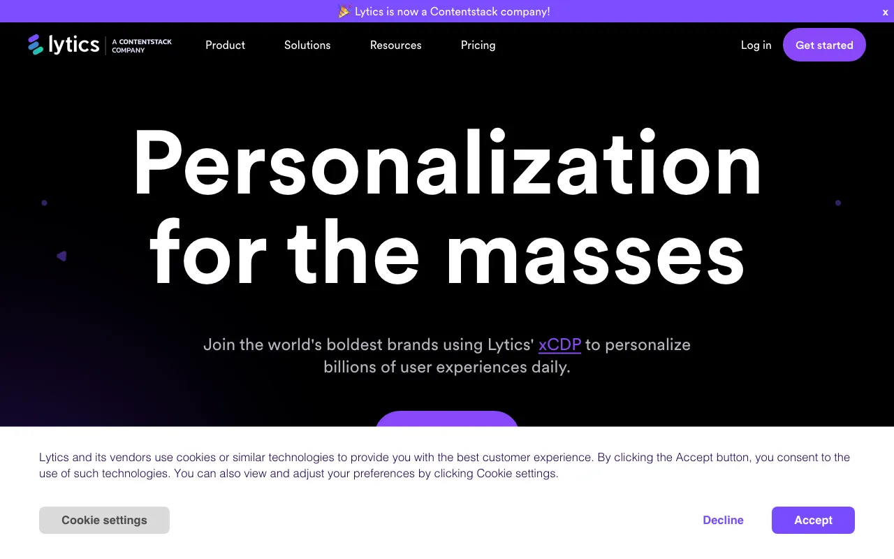 Lytics Customer Data Platform (CDP) — preview screenshot