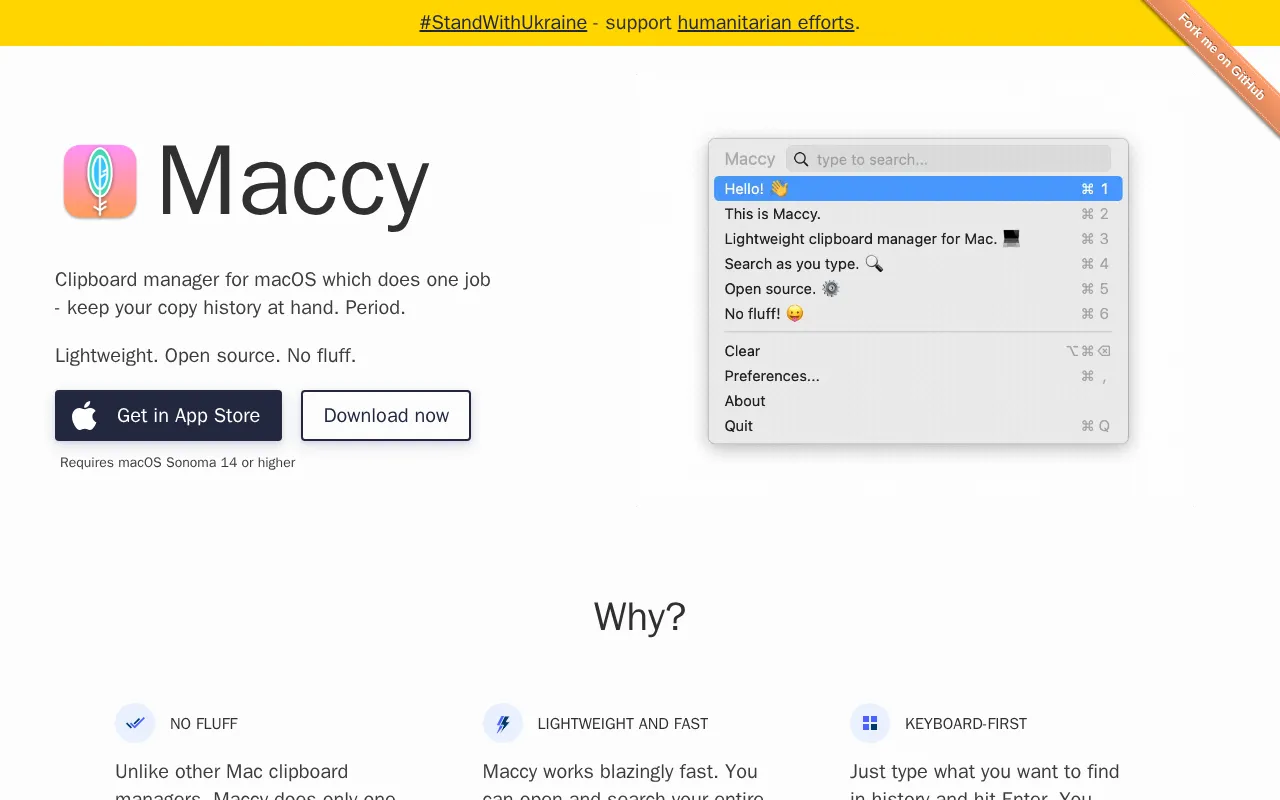 Maccy — preview screenshot