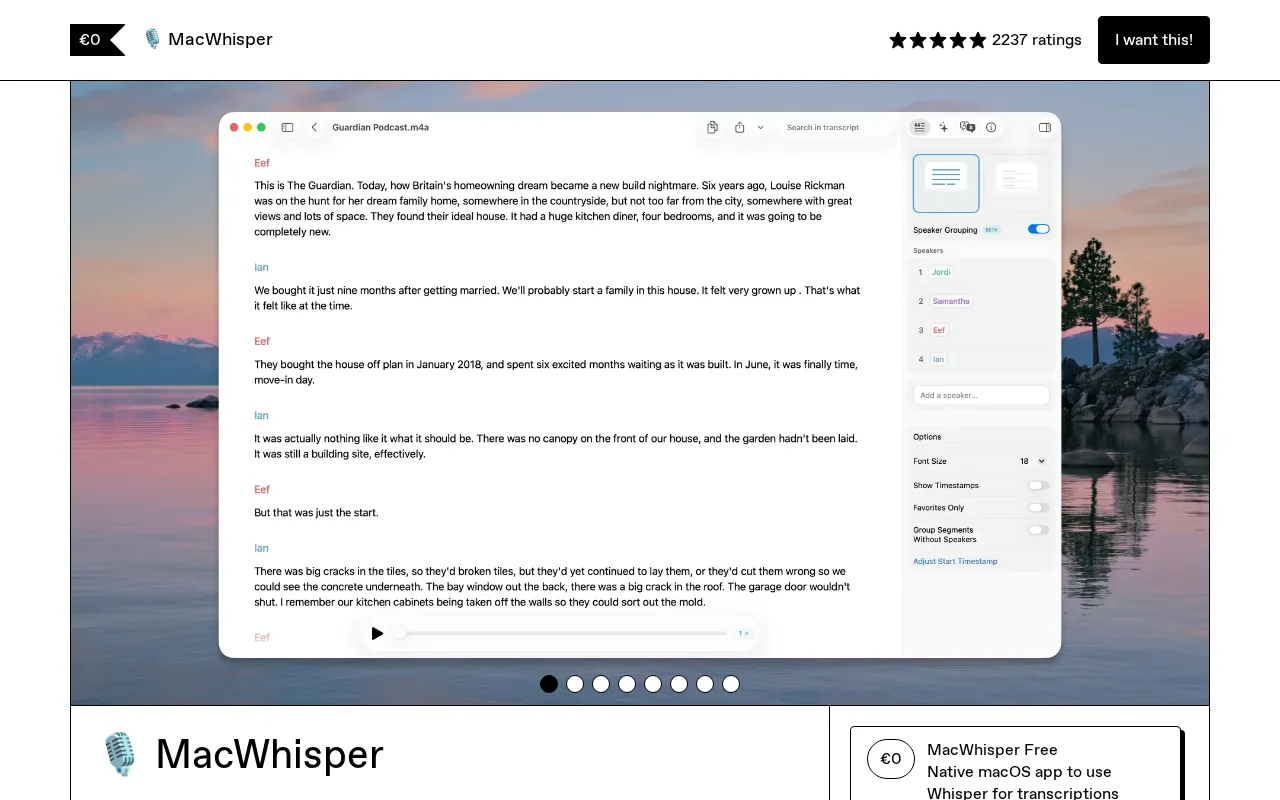 MacWhisper — preview screenshot