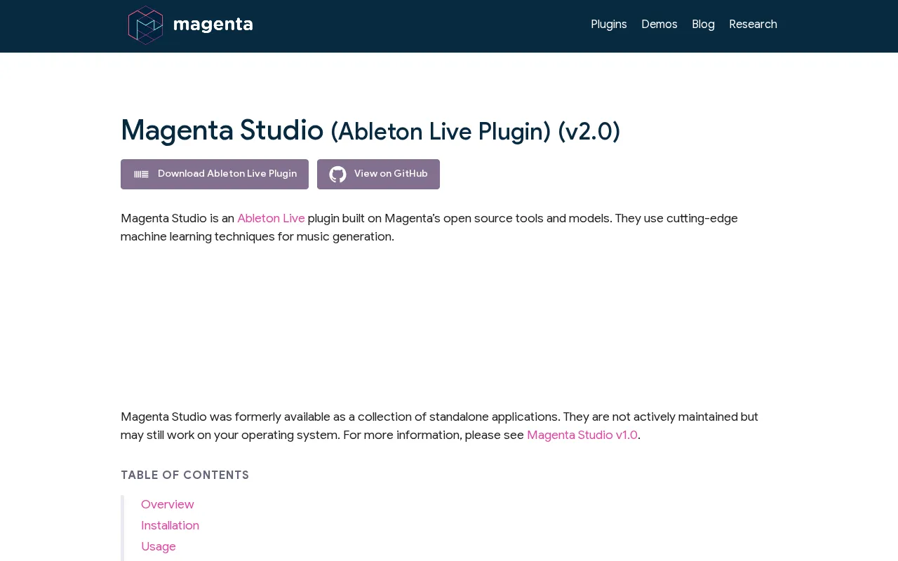 Magenta Studio — preview screenshot